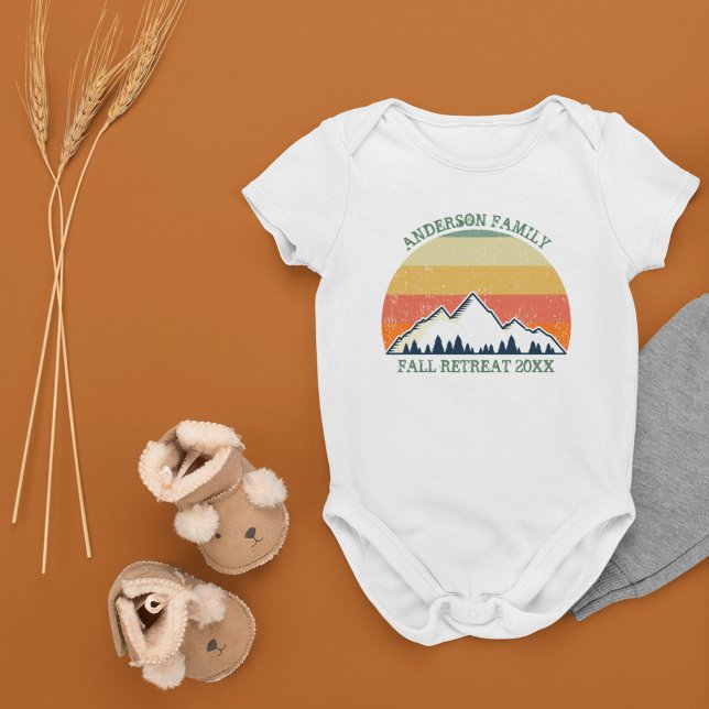 Family Reunion Custom Fall Retreat Cool Sunset Baby Bodysuit (Creator Uploaded)