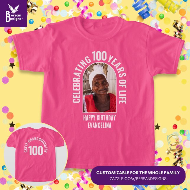 Family Reunion Custom Matching Birthday Photo T-Shirt (Matching Family Birthday T-Shirt with Customizable Text and Photo. Ideal for reunions & milestones.)