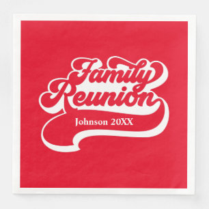 Family Reunion Custom Paper Dinner Napkins