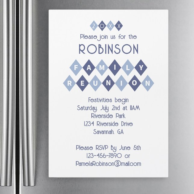 Family Reunion Custom Party Invitation Magnet (Family Reunion Custom Party Invitation Magnetic Card)