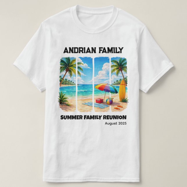 Family Reunion Custom - Summer Family Reunion T-Shirt (Design Front)
