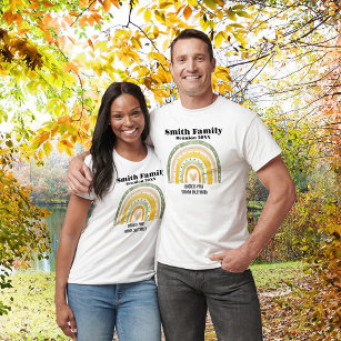 Family Reunion Custom Women's Mens Rainbow Heart T-Shirt