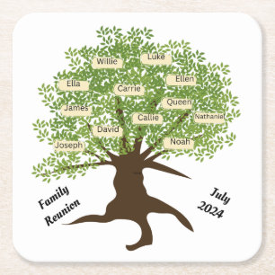 Family Reunion Customised Paper Coaster Set of 6
