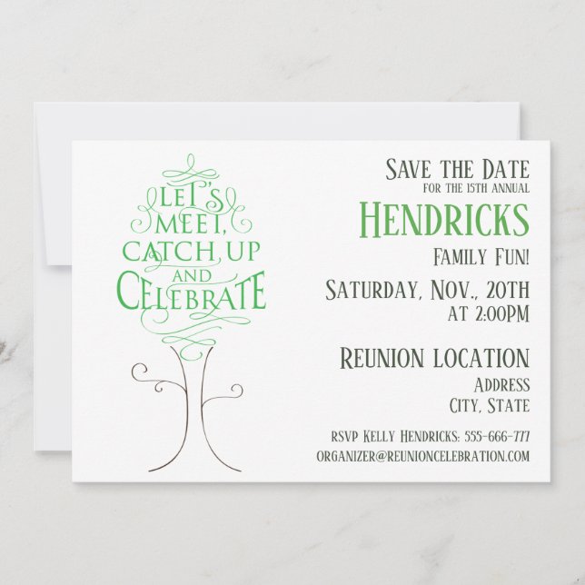 Family reunion design. invitation (Front)