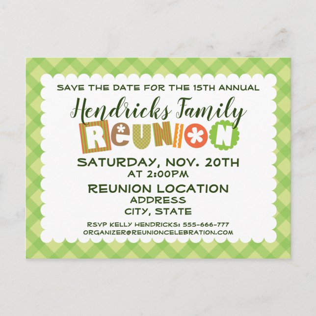 Family Reunion design Postcard (Front)