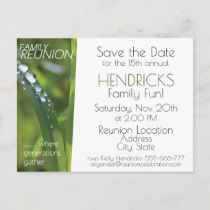 Family reunion design. postcard