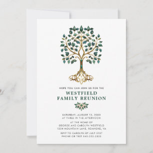 Family Reunion Emerald Tree of Life Invitation