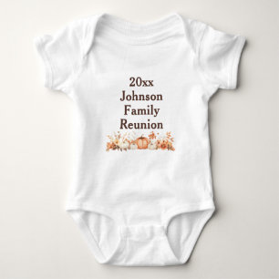 Family Reunion Fall Autumn Thanksgiving Invitation Baby Bodysuit