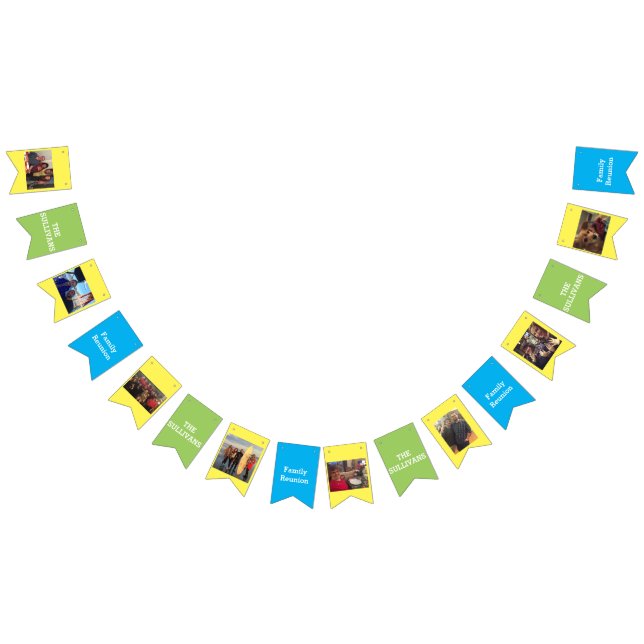 Family Reunion | Family Photos and Name Custom Bunting (All)
