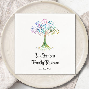 Family Reunion Family Tree Custom Napkin