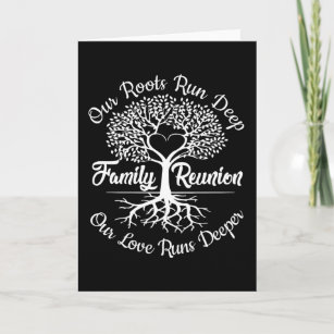 Family Reunion Family Tree Heart Card