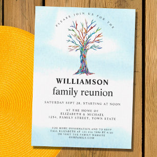 Family Reunion Family Tree Invitation