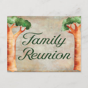 Family Reunion Family Tree Invitation Postcard