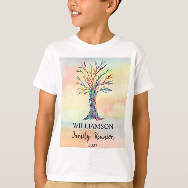 Family Reunion Family Tree Kid's T-Shirt (Front)
