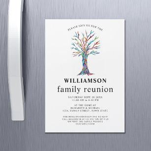Family Reunion Family Tree Magnetic Invitation