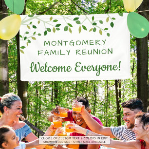Family Reunion Family Tree Personalised Welcome Banner