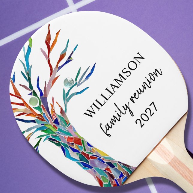 Family Reunion Family Tree Ping Pong Paddle (Creator Uploaded)