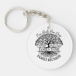 Family Reunion Family Tree Roots Key Ring