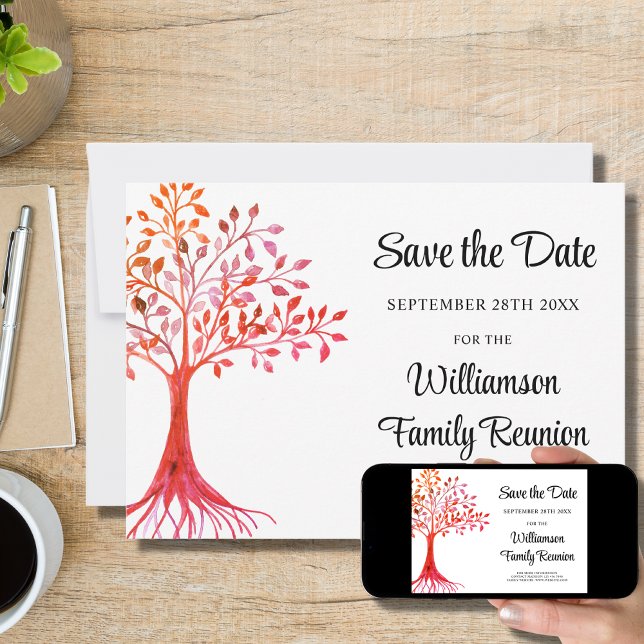 Family Reunion Family Tree Save The Date Invitation (Creator Uploaded)
