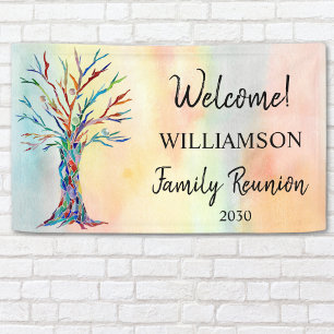 Family Reunion Family Tree Welcome Banner