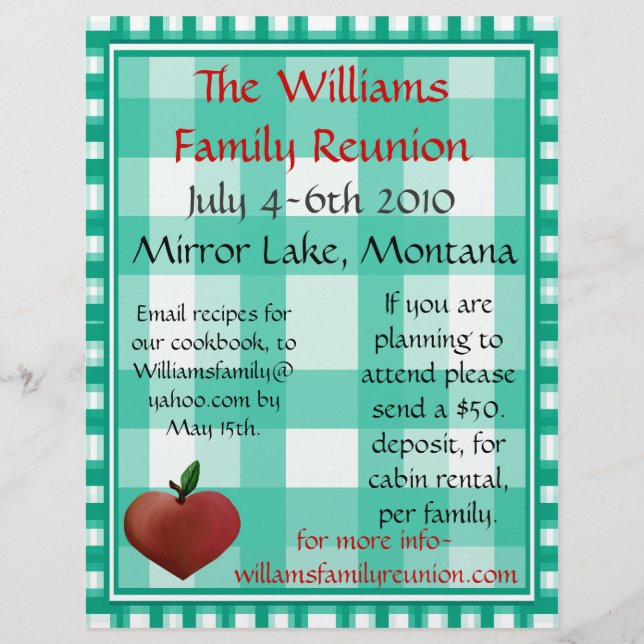 Family Reunion Flier (Front)