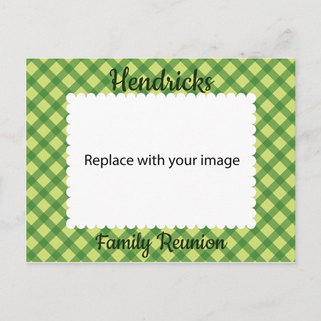 Family reunion frame invitation postcard (Front)