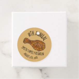 Family Reunion Fried Chicken Leg Drumstick Picnic Favour Tags