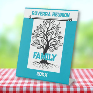 Family Reunion Fun!!  Custom Reunion  Pedestal Sign