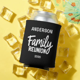 Family Reunion Fun Script Personalized Name Can Cooler