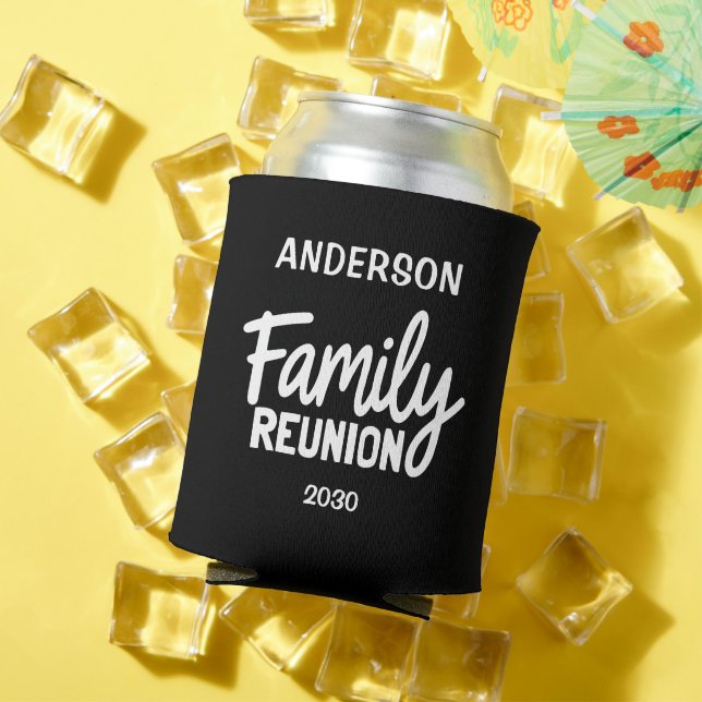 Family Reunion Fun Script Personalized Name Can Cooler (In Situ Summer)