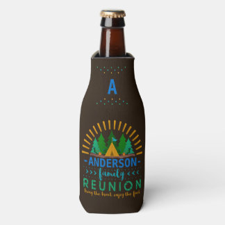 Family Reunion Funny Camping Trip | Add Name Bottle Cooler