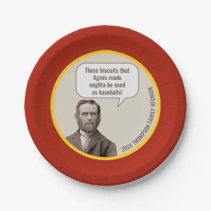 Family Reunion Funny Old Photograph Custom Paper Plate