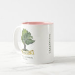 Family Reunion Genealogy Keepsake Personalised Two-Tone Coffee Mug<br><div class="desc">Featuring a watercolor tree,  this cute minimalist family reunion personalised mug template is easy to customise and ready to add your yearly family gathering details this year. You can click the "Personalise" button to add your reunion event.</div>
