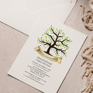 Family Reunion Genealogy Tree Annual Get Together Invitation
