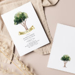 Family Reunion Genealogy Tree Annual Meeting Save The Date<br><div class="desc">Featuring a watercolor tree, this cute minimalist family reunion save the date card template is easy to customize and ready to add your yearly family gathering details for this year's meeting. You can click the "Personalize" button to edit and change the background color to match the theme for this year....</div>