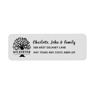 Family Reunion Genealogy Tree Logo Return Address