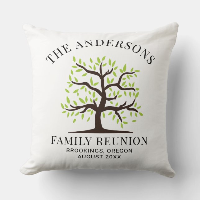 Family Reunion Genealogy Tree Matching Cushion (Front)