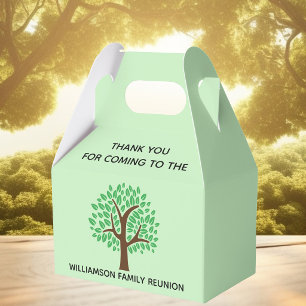 Family Reunion Green Tree Picnic Party Favour Box