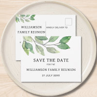 Family Reunion Greenery Save The Date