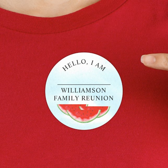 Family Reunion Hello My Name Is  Classic Round Sticker (Creator Uploaded)
