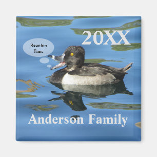 Family Reunion Humourous Duck on Lake Event Magnet