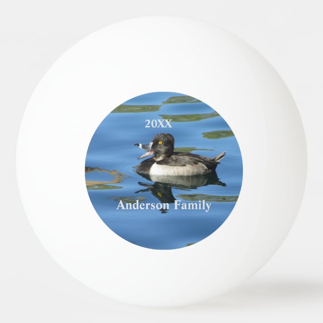 Family Reunion Humourous Duck on Lake Event Ping Pong Ball (Front)