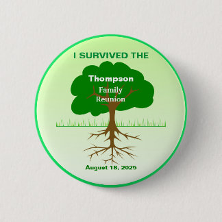 Family Reunion I Survived Party Keepsake 6 Cm Round Badge