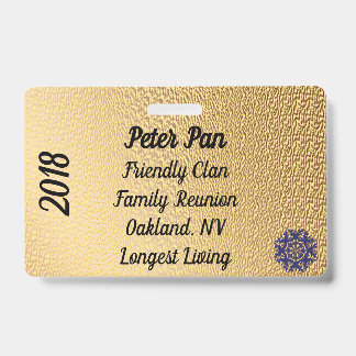 Family Reunion ID Badge