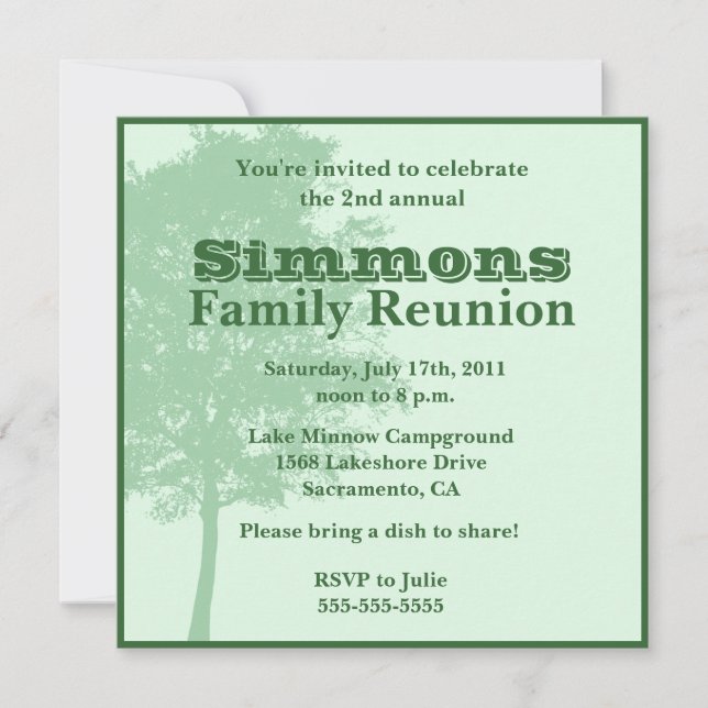 Family reunion invitation (Front)
