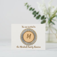 Family Reunion Invitation Announcement Gold Silver
