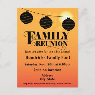 Family Reunion Invitation Postcard