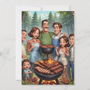family reunion invitations Bbq cookout