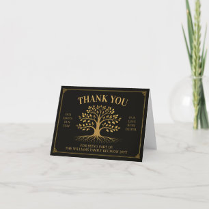 Family Reunion Keepsake Card, Vintage Family Tree Thank You Card