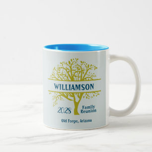 Family Reunion Keepsake Genealogy Tree Two-Tone Coffee Mug